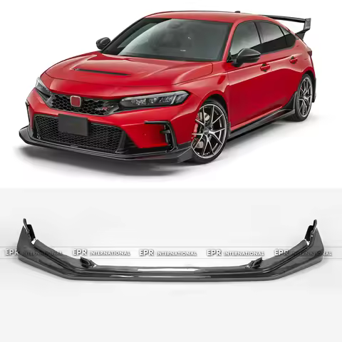 For MUgen Type Front Lip for 2022+ Honda Civic Type-R FL5 Carbon Fiber Splitter Direct Bolt-On Insta