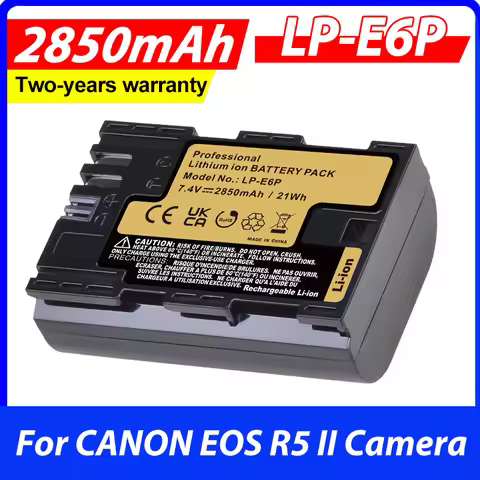SUPEGY 2850mAh LP-E6P lp e6p Battery for CANON EOS R5 II Camera