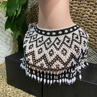 ADULT BEAD SHOULDER LOTUS - DAYAK LOTUS NECKLACE - DAYAK BEAD LOTUS