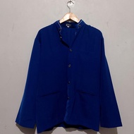 Baju Koko Pria Az Zikry Blue L Second Original Preloved