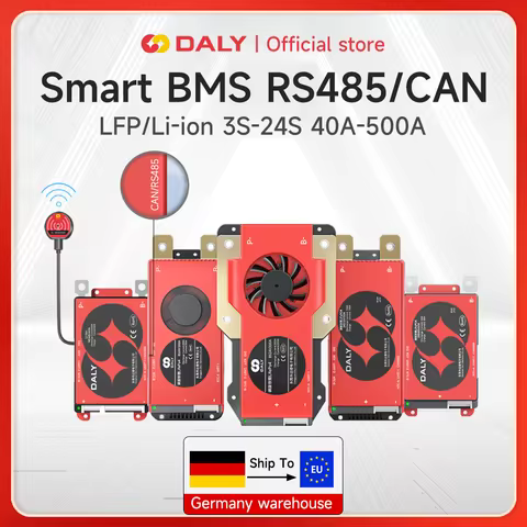 Daly BMS Smart BMS LiFePo4 4S 12V BMS 8S 24S 72V 48V 16S 40A 60A 100A 150A 200A 250A 300A 3.7V Li-Io