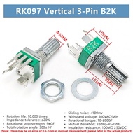 10Pcs RK097 Right Angle Potentiometer with Bracket & Switch 10mm Short Shaft B1K‑1M Replacement Volu