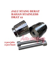 Jalu stang ninja r ninja rr ninja 250 ninja 250 karbu drat 12 stenlis bandul stang stenlis KAWASAKI 