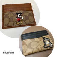 現貨 Coach x Disney 卡片套咭片夾(Mickey, Bunny 兔）