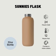 Sunnies Flask 32oz Bottle (Customizable Insulated Water Tumbler for Hot and Cold)