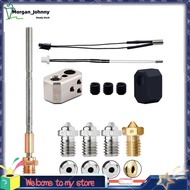 For Prusa I3 MK4 Extruder Hotend+E3DV6 Brass Nozzle 0.4mm+3x Bimetallic Nozzle 24V 40W Heating Rod K