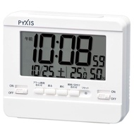 Seiko Clock Desktop clock Alarm clock Wall clock Digital Temperature and humidity display PYXIS Body size: 9 × 10.5 × 4.2cm NR538W