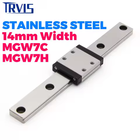 14mm Linear Guide Rail MGW7 MGW7C MGW7H 440C Stainless Steel Slide Guideway 1pc Rail + 1pc Carriage 