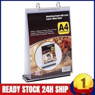Restaurant Menu Display Shop Promos Holder Acrylic Display Turning Page A4 A5 A6 Size
