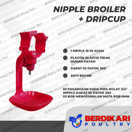 Nipple + Drip Cup Broiler/ Nipple Ayam / Tempat Minum Ayam