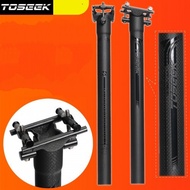 Toseek carbon seatpost ultra light 150g 400mm 3K T800 MATTE 30.8mm 30.9mm