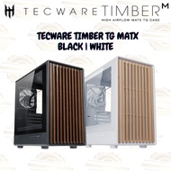 [TECWARE TIMBER M TG] | Micro-ATX Wooden Panel PC Casing | MID TOWER MATX CASE | Black / White