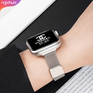 MJSHUN Premium Slim Milanese Strap for Apple Watch Series 11 10 9 8 7 6 5 4 3 SE Ultra Stainless Ste
