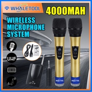UHF Wireless Handheld Microphone DVD PC Mic System + Receiver KTV TV Karaoke + 2 x Wireless microphone