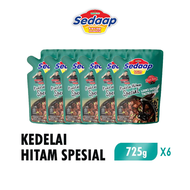 [Paket isi 6] Sedaap Kecap Manis Kedelai Hitam Spesial Pouch 520ml / 725gr