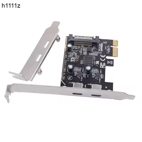 PCIE to Dual Type C Expansion Card PCI Express X1 to 2Port TYPE-C USB 3.2 GEN1 5Gbps Convert Card Ri