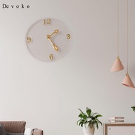 [Cuticate1] Dollhouse Miniature Clock Clear 1:12 Scale Dollhouse Wall Clock for Dollhouse