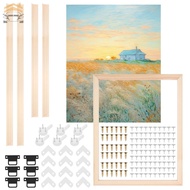 3 Pack 16x20 Inch Wood Canvas Stretcher Bar Set Pine Wood Frame Kit for Oil Painting and Diamond Art