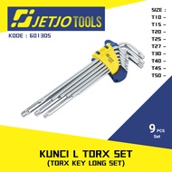 JETJO TOOLS LAKONI PRO Torx Key Set 9pcs Torx Key Set 9 pcs Star L Key Set 9 pcs 601305