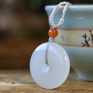 秒殺價 天然和田玉羊脂玉平安扣吊墜