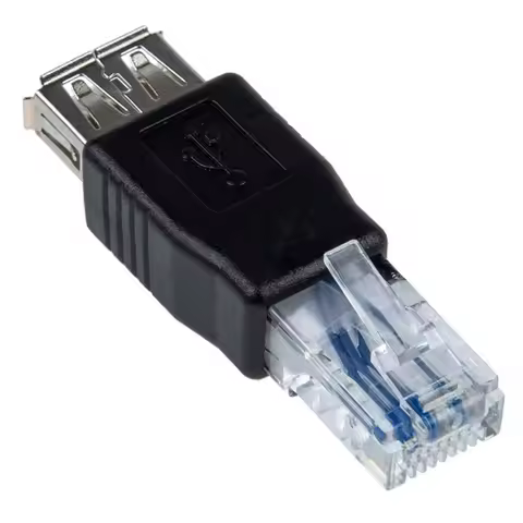 1-6pcs Ethernet to USB Adapter RJ45 Ethernet Male to USB Female Converter Network Connector for Lapt