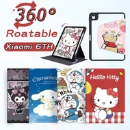 360° Rotate Case XiaoMi Pad 6 360°Rotate Flip Case Acrylic Crystal Clear Protective Tablet Autolock 