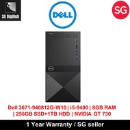 3671-940812G-W10 | i5-9400 | 8GB RAM | 256GB SSD+1TB HDD | NVIDIA GT 730 | 1Y Warranty