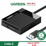 Ugreen 30333 high-end USB 3.0 card reader, supports CF, SD, TF, MS, length 0.5M, convenient multi-fu