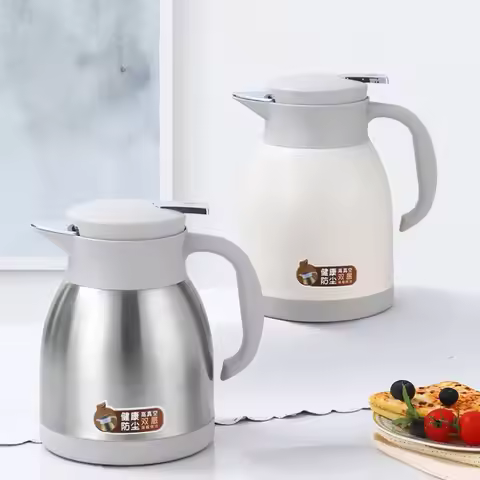 304 Stainless Steel Double Layer Kettle Home Portable Thermos Pot Large Capacity Commercial Kettle C