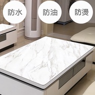 [Invoicing Available]Nordic Dining Table Cushion Waterproof Tablecloth Marble Pattern Table Mat Oil-Proof Insulation Placemat Non-Slip Insulation Table Mat Mat Dining Room/Living Room Tea Table Cloth Soft glass Waterproof gasket Marble table