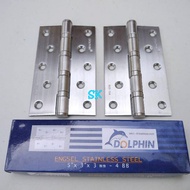 Engsel Pintu Dolphin 5 Inch - Engsel PIntu Stainless SUS 304 Tebal - Engsel Pintu Jendela