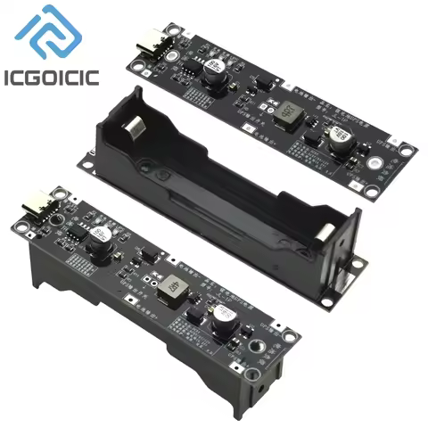 5V 9V 12V Type-C 18650 Lithium Battery Boost Step Up Module UPS Uninterruptible Power Supply Charge