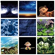 3D Aquarium Fish Tank Wallpaper Background Poster Sticker 3*1.5ft/4*1.5ft (part 1)