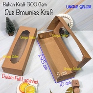Brownies Box Box 29.5x10x5 KRAFT WINDOW FULL Lamination 300 Grams Box Box Box Cake Bread Snack Box 2
