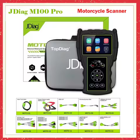 JDiag M100 Pro Motorcycle Scanner Diagnostic OBD2 Fault Diagnostic Tool Motorbike Code Reader For BM