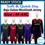 JERSIKU Jersey Muslimah Malaysia Baju Sukan Wanita Baju Muslimah Sportswear Jersi Muslimah Malaysia Jersey M-4XL