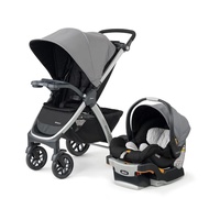 Chicco Bravo 3in1 Trio Travel System Bravo Quick-Fold Stroller with KeyFit 30 Infant Car Seat n Base
