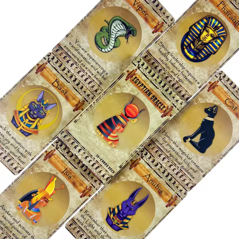 Egyptian Oracle Cards A 20 Oracle English Visions Divination Tarot Edition Deck Board Playing Game C