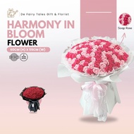 Soap Flower Bouquet 99 Stalk Harmony in Bloom Soap Rose Flower Bouquet for Anniversary Special Surpr