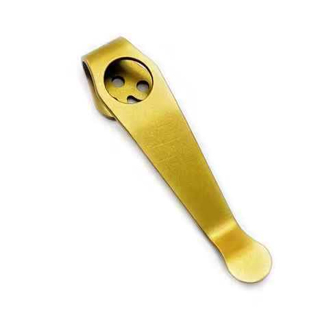 1pcs Rose Gold Titanium Alloy Knife Back Clip Pocket Clamp for SPYDERCO C81 C10 Paramilitary Manix S