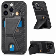 Back Case for Google Pixel 9 8 8A 7 7A 6 6A Pro 5G Carbon Fibre Buckle Card Holder Wallet Phone Cove