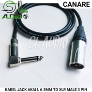 kabel jack gitar to mixer audio jack akai L 65mm mono to xlr male 1 meter - 6 meter