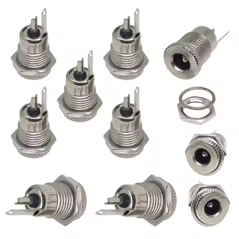 Connector 10/50/200Pcs Metal DC Power Jack Socket DC-099 5.5mm*2.1mm Female Jack Panel Mount DC099