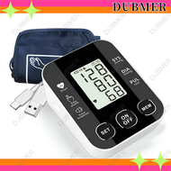 DUBMER Arm Type Rechargeable Blood Pressure Monitor With Big LCD Display Digital Meter Voice Prompt 