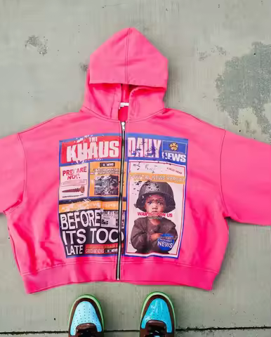 Y2k Streetwear Women Zipper Hoodie Harajuku Gothic Fashion Printed Pattern Casual Sportswear winter 