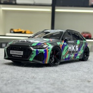 Special Offer Kilo Works 1: 18 Audi RS6 C8 HKS Coating Alloy Full Driving Model with Collection Card