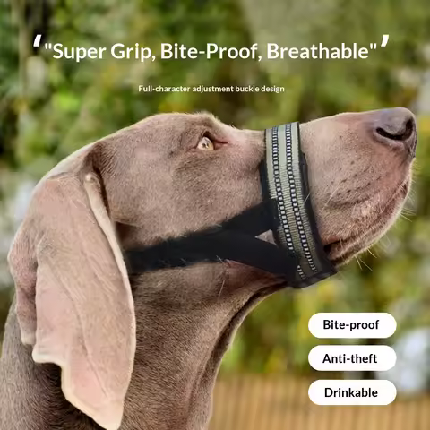 Dog Muzzle Anti-Bite and Anti-Breakout Pet Muzzle Adjustable Dog Mask Dog Muzzle Pet Accessories Dog