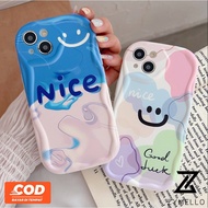 Redmi A1 A2 Redmi 9A Redmi 9C Redmi 9T Redmi 10 Redmi 10C Redmi 12C Note 8 Note 9 Note 9S Note 11S 4G Note 9 Pro 4G Note 12S Note 12 Pro Fresh blue smiley silicone phone case