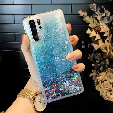 Glitter Sequins Dynamic Liquid Quicksand Phone Case For Huawei Nova 8 Pro 9 SE 7 7i 6 5T 5T 10 11 P4