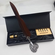 Retro Feather Pen Fountain Pen Retro Carved Dip Pen Creative Gift Feather Pen Set